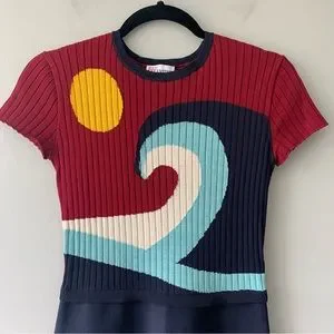 RED VALENTINO★素敵！Intarsia-knit mini dress RED Valentino | Dresses | Red Valentino Sun And Waves